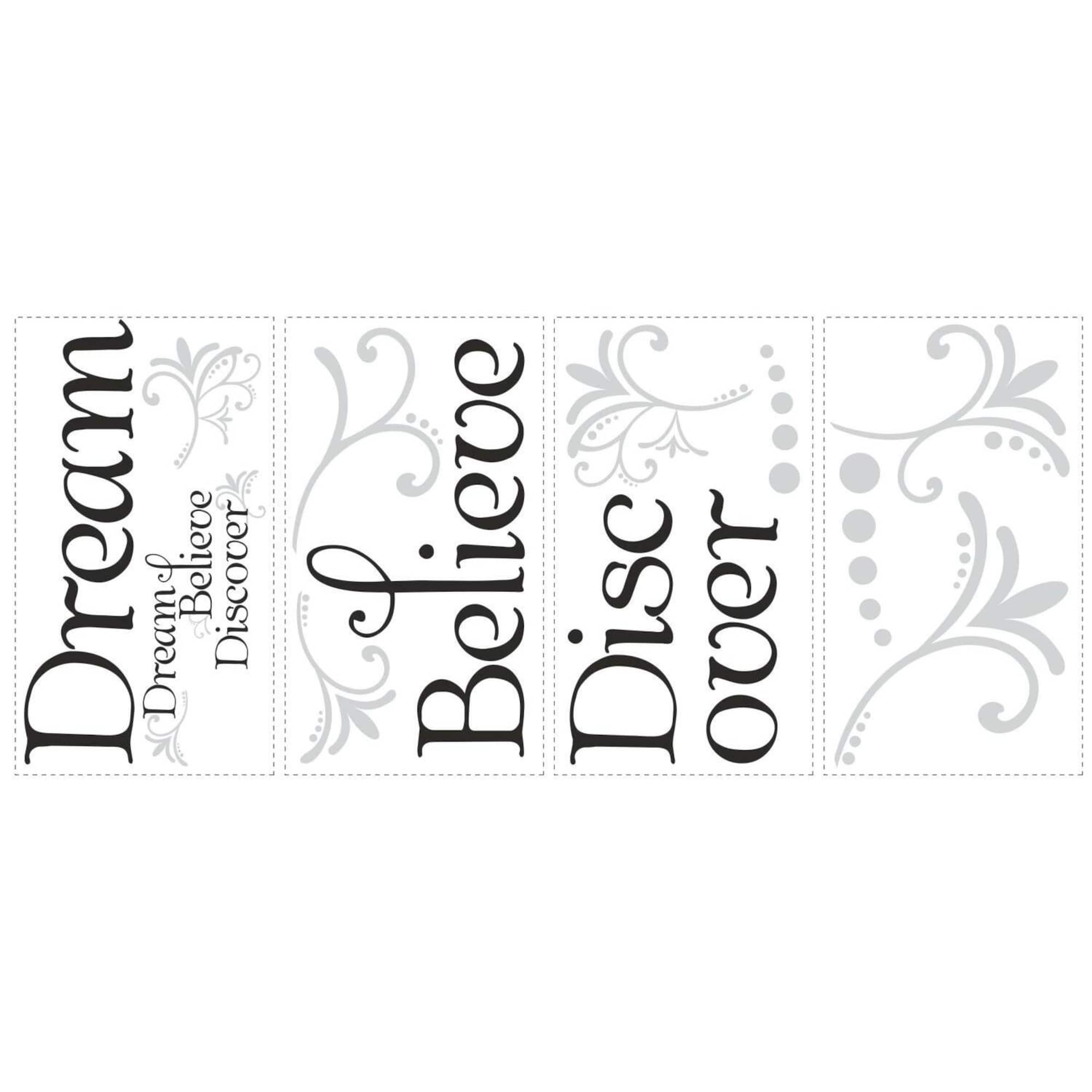 RoomMates Dream Believe Discover Peel & Stick Wall Decals